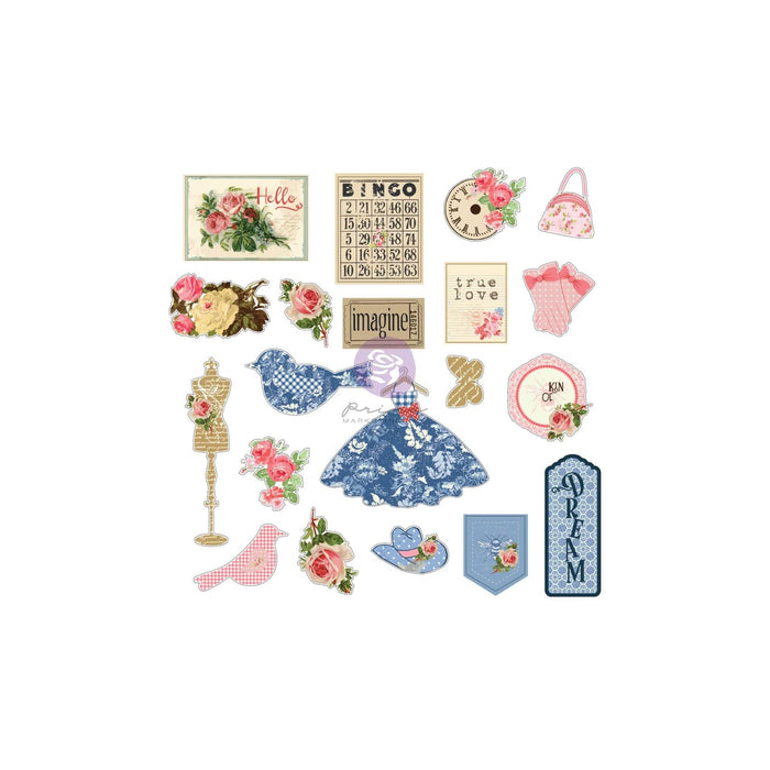 PRIMA MARKETING INC Art Craft Kit, Julie N Solecito Collection Ephemera - 28 pcs