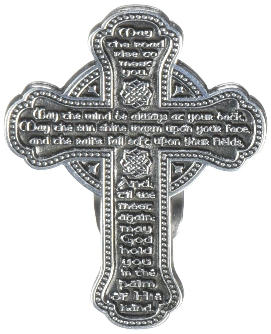 Cathedral Art KVC176 Auto Visor Clip, Irish Prayer Cross, 2-3/8-Inch