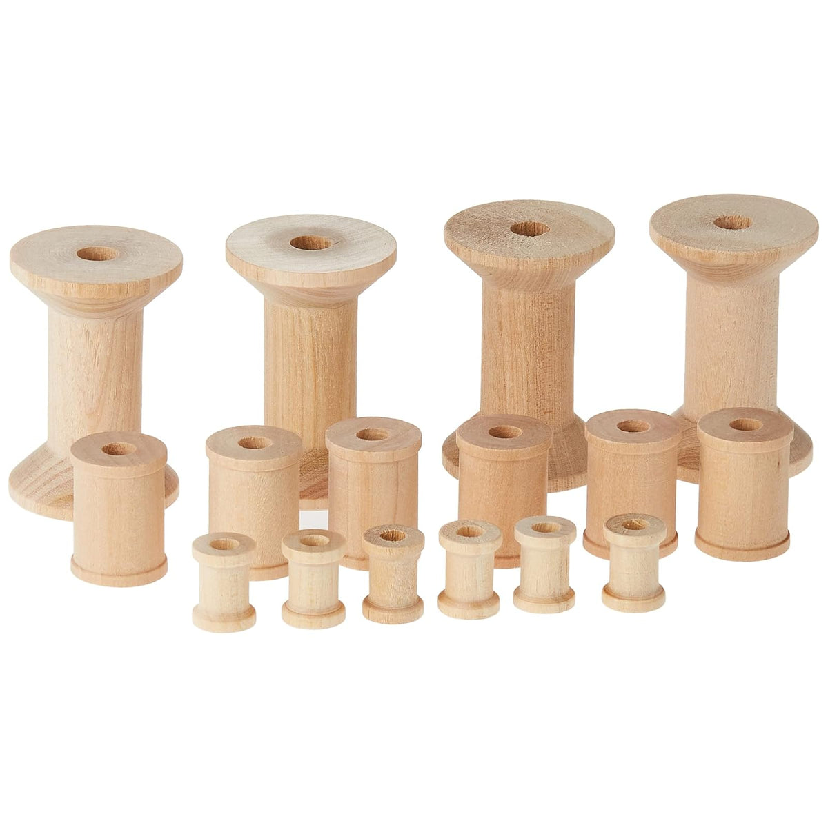 Hygloss Craft Wood, Asst'd Sizes, 72 Pc., Natural