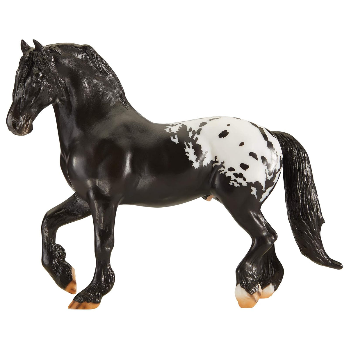 Breyer Horses Breyer Traditional Series Harley Harlequin Draft Tack Pony | Horse Toy Model | 1:9 Scale | Model #1805,Black, White