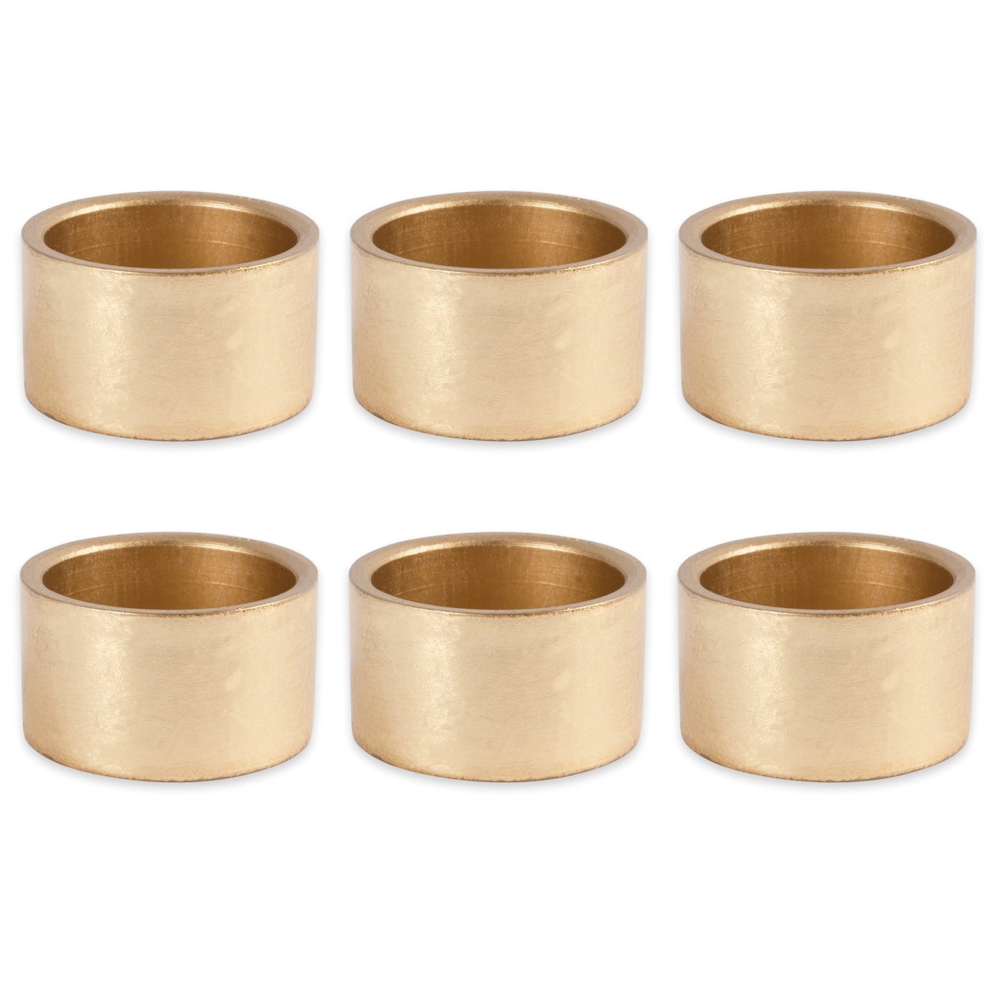 DII Design Basic Napkin Ring Collection Decorative, Gold, One Size, 6 Count