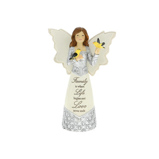 Pavilion Gift Company Figurine, 4.75", Beige, Silver, Yellow