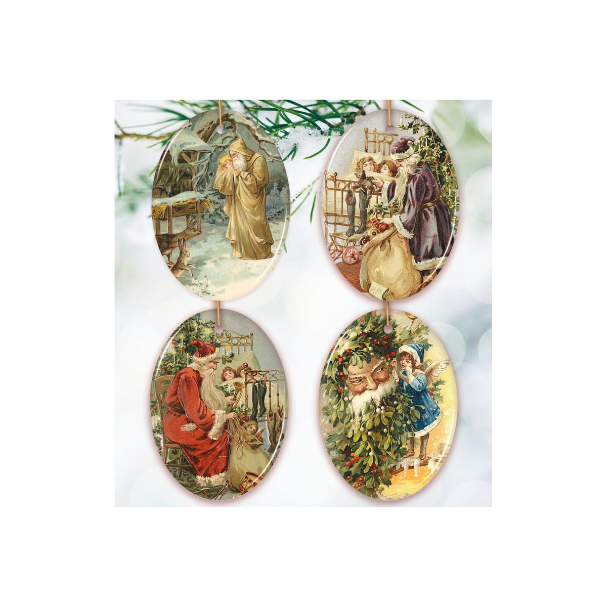 OrnamentallyYou Hanging Ornament, 3 inches, Red, Green, Gold