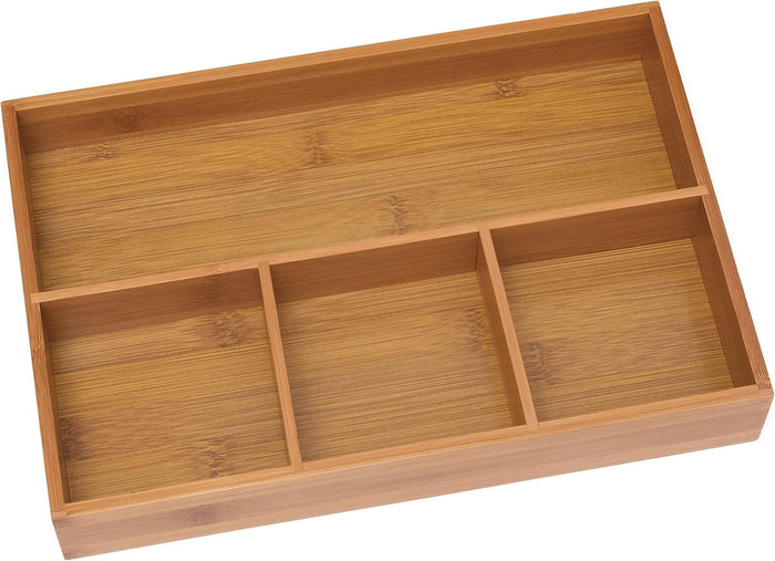 Lipper International 4-Compartment Organizer Tray, Bamboo