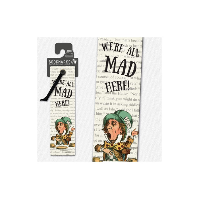 IF Bookmark, Gold, We're all mad here