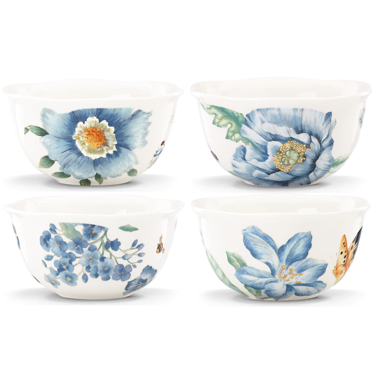 Lenox Dishware Bowl, 2.10 LB, Blue,White