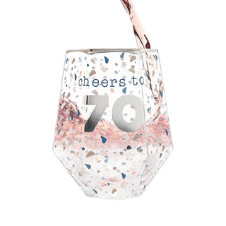 Pavilion Gift Company Drinking Cup, 16 Ounces, Silver and blue