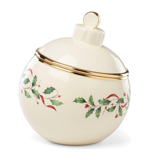 Lenox Holiday Ornament Cookie Jar, 4.20 LB, Red & Green