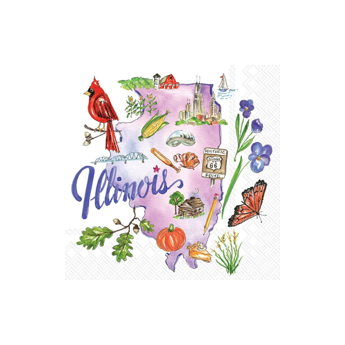 ihr SINCE 1977 Disposable Napkin, 20 Count (Pack of 1), Illinois