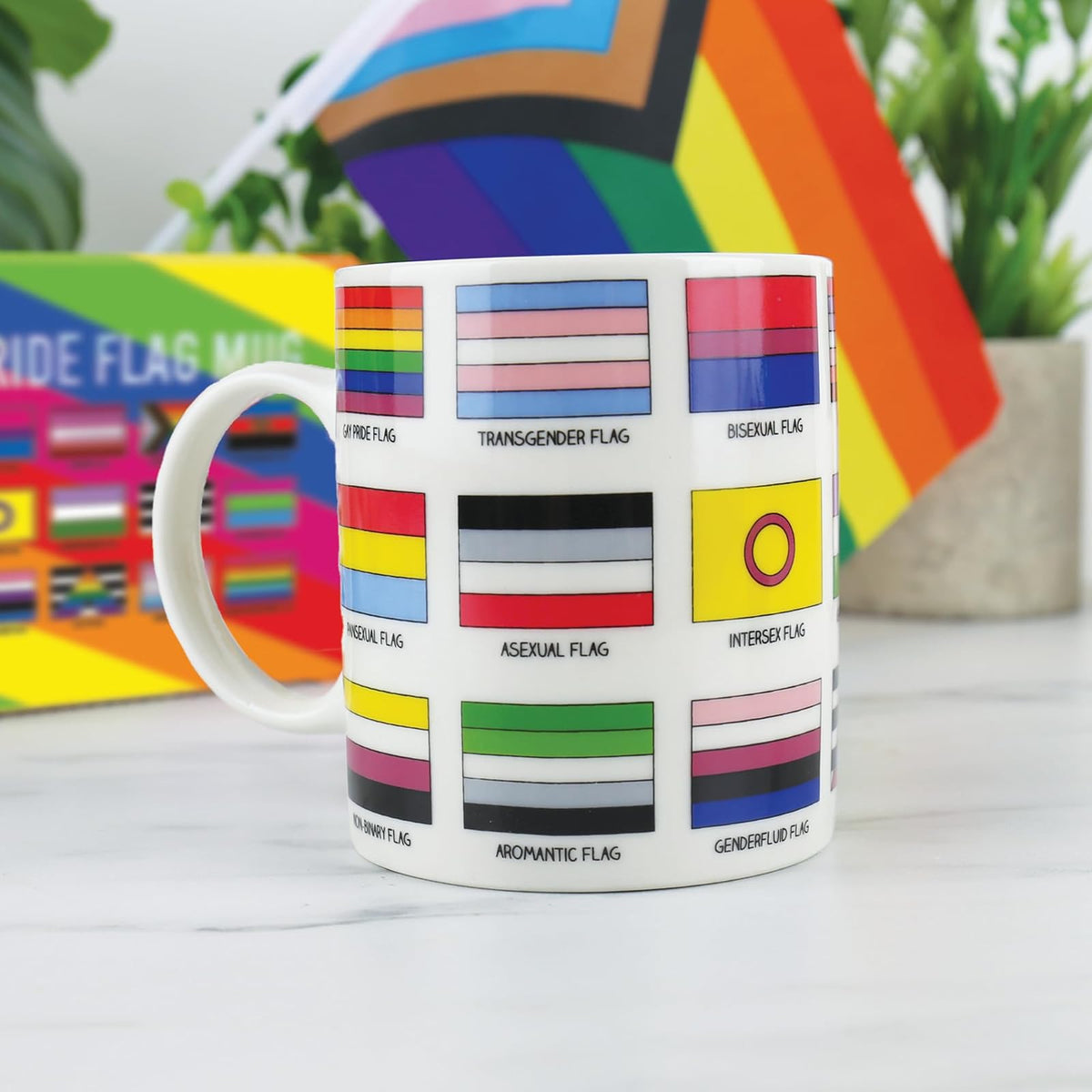 Gift Republic Drinking Cup, 11.8 Ounces, Rainbow
