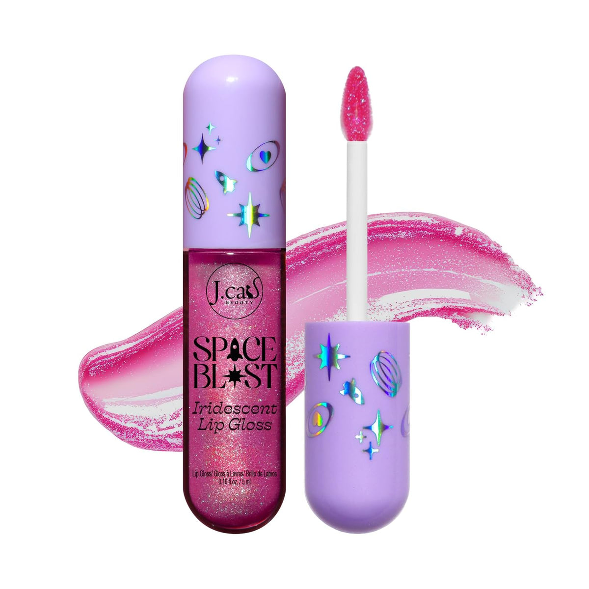 J.CAT BEAUTY Lip Color, 0.16 Fl Oz (Pack of 1), Cosmic Sparkle