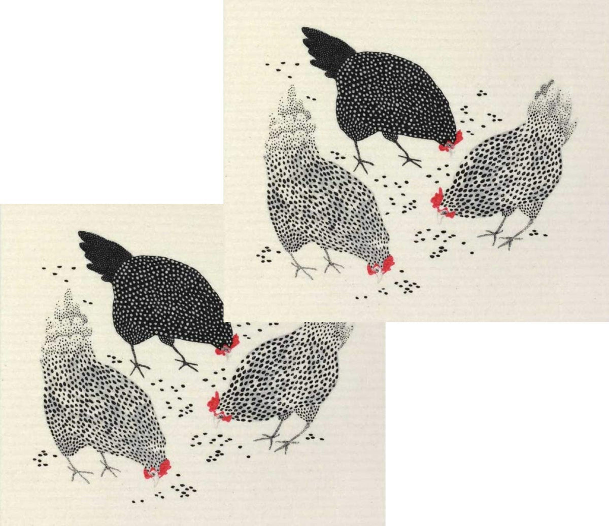 North Ridge Marketing More Joy - Eco-Friendly Swedish Dishcloths, Pack of 2 Hens