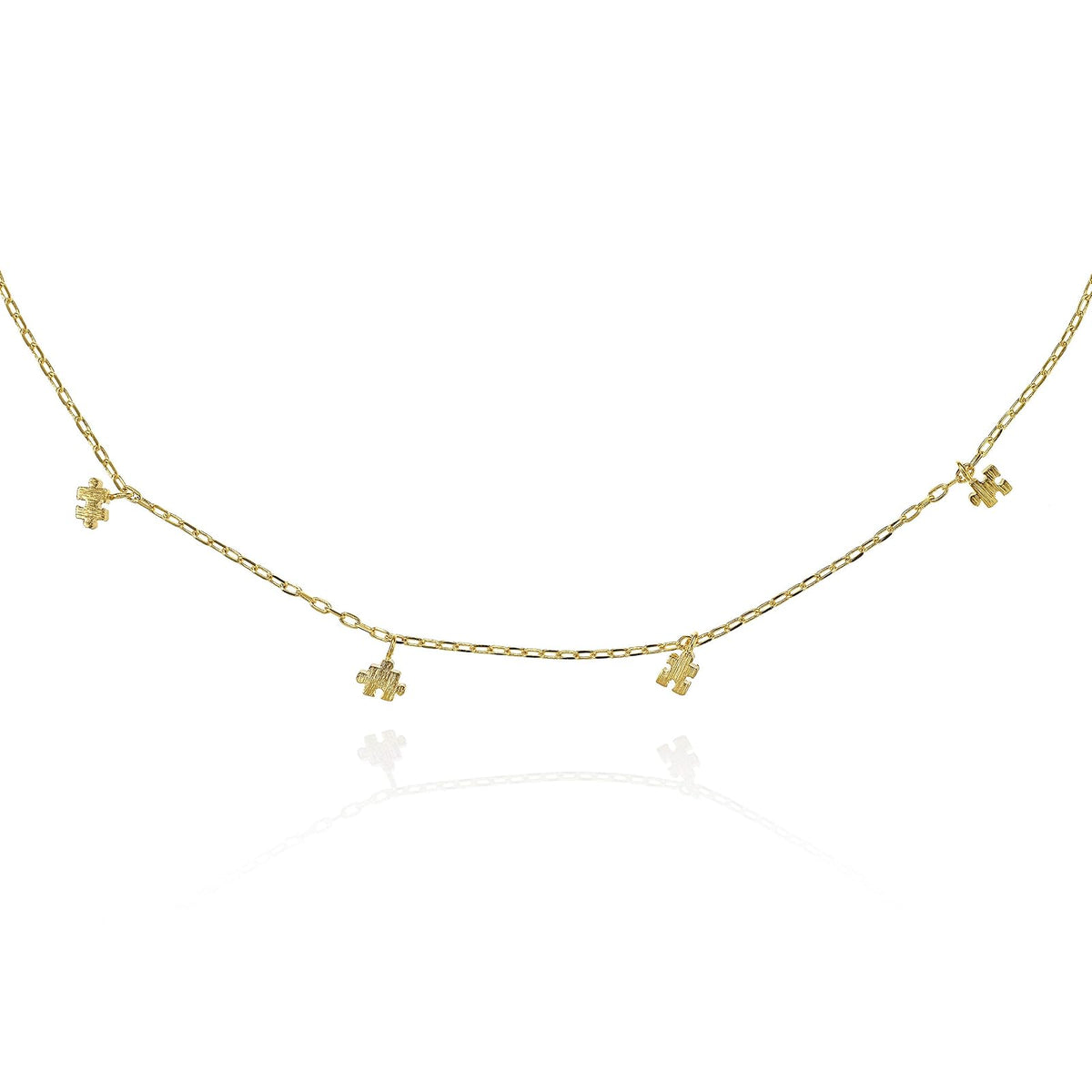 namana Necklace, 18 inches, Gold