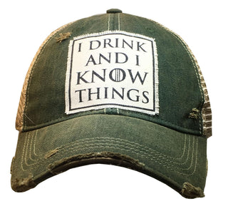 VINTAGE LIFE Hat, I Drink and I Know Things (Green), Baseball