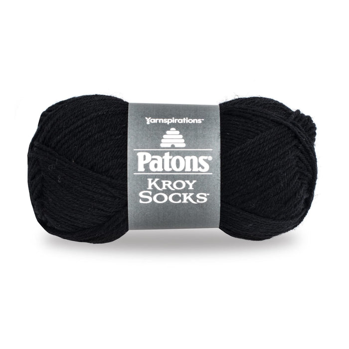 Patons Kroy Socks Yarn - (1) Super Fine Gauge - 1.75 oz - Coal - For Crochet, Knitting & Crafting