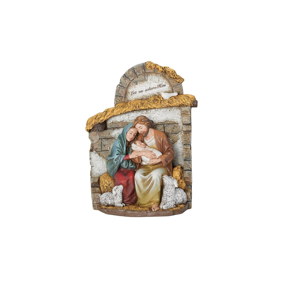 Roman Figurine, 10 inches, Tan, White