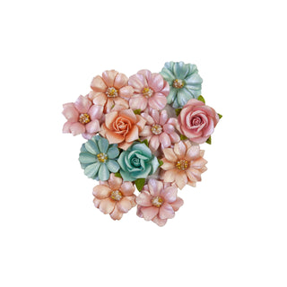 PRIMA MARKETING INC Artificial Plant, Peach TeaSunshine Bliss 12 Pcs, 1"-1.5", W
