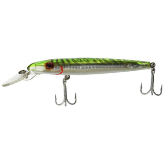MirrOLure Fishing Hook, 7in 2 1/8oz, Green Mack /White/Silver