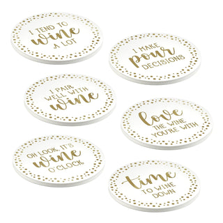 Lillian Rose Drink Coaster, One Size, White Gold