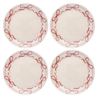 Karma Dishware Plate, Salad Plates, Pink Bows