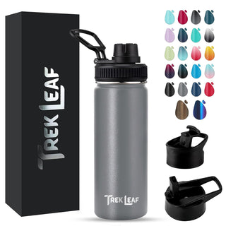 Trek Leaf Bottle, 18 Ounces, Gray