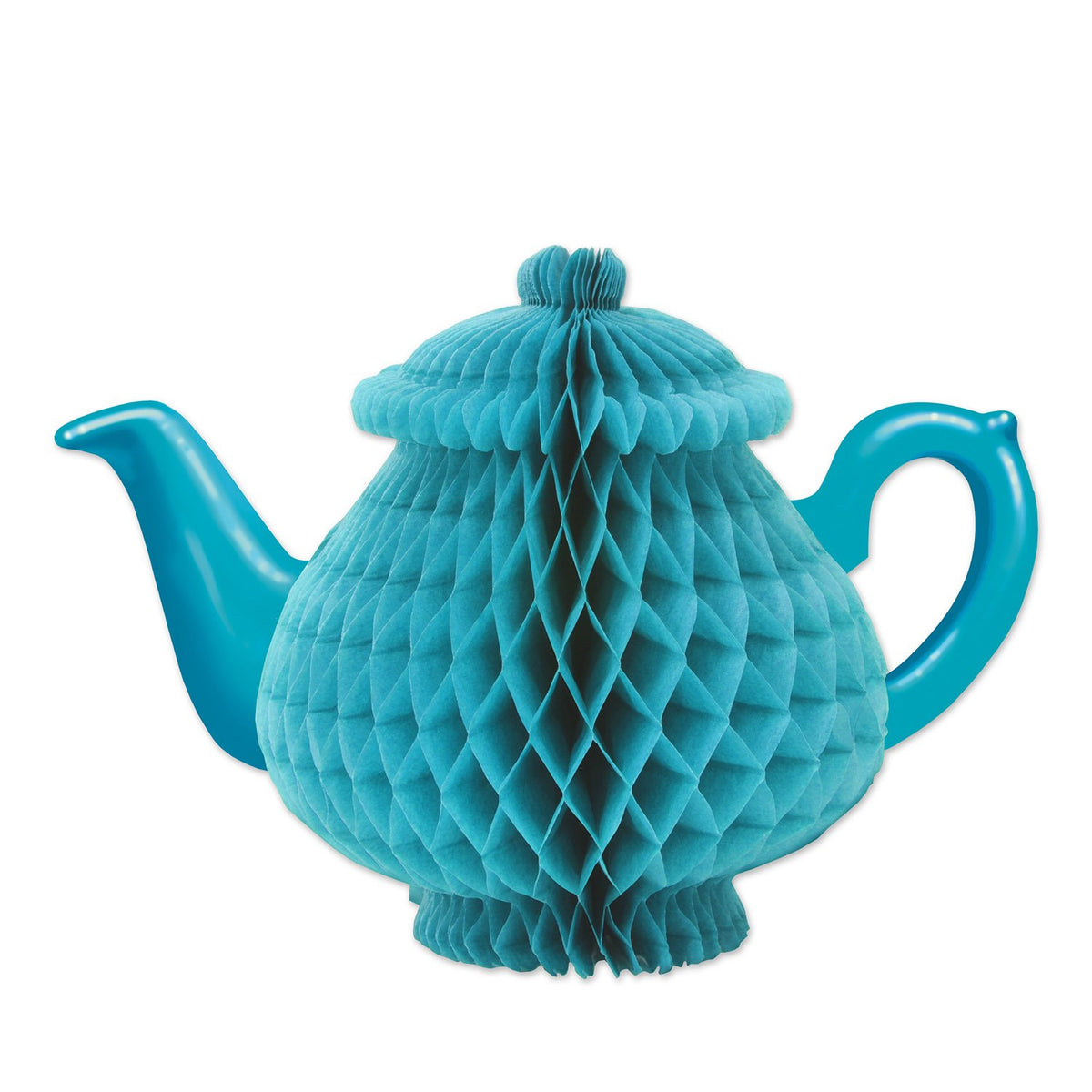 Beistle Tissue Teapot Centerpiece, 7", Blue