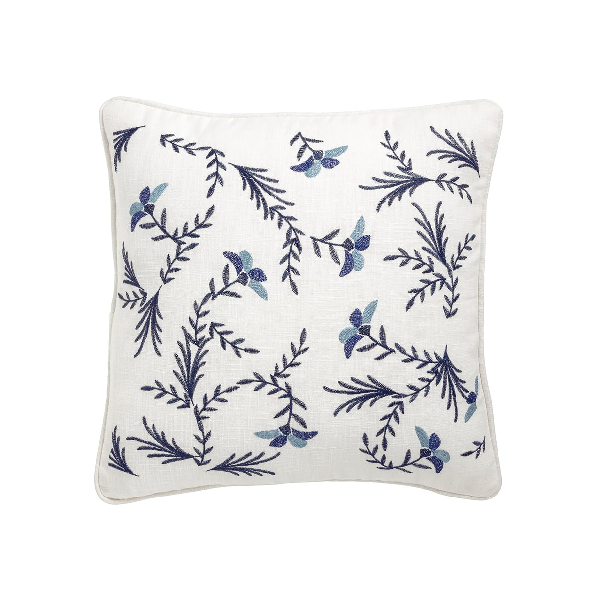 Mud Pie Pillow, 18 x 18-Inch, Blue