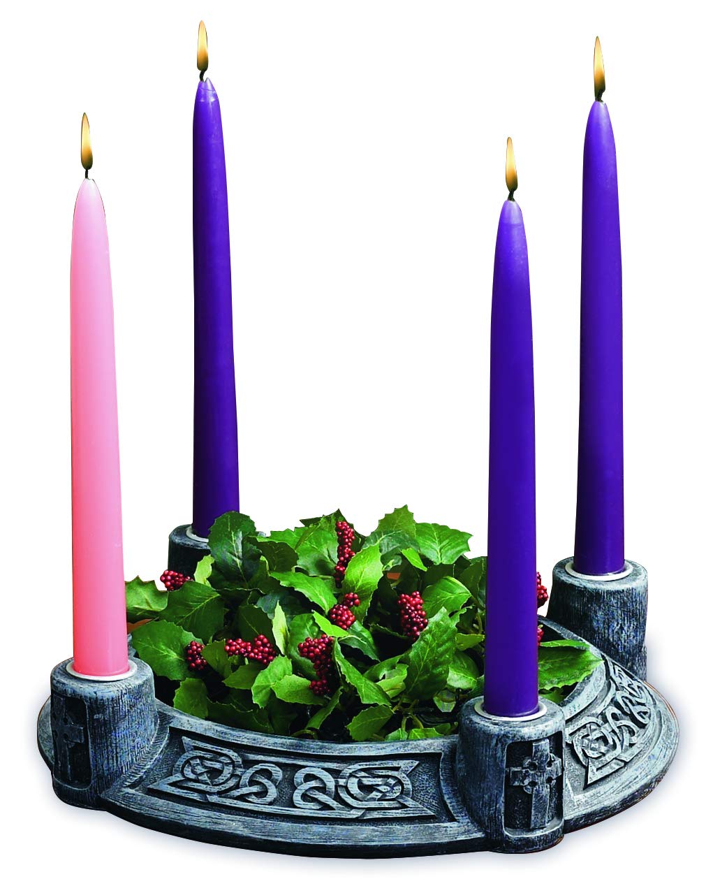 Abbey + CA Gift Candle Holder, 8", Multicolor