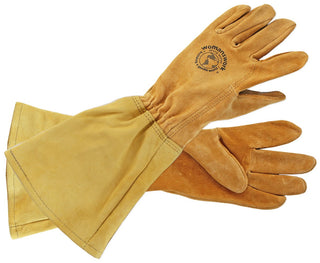 Womanswork Rose Gauntlet Leather Garden Gloves – Made in the USA Size X-Large