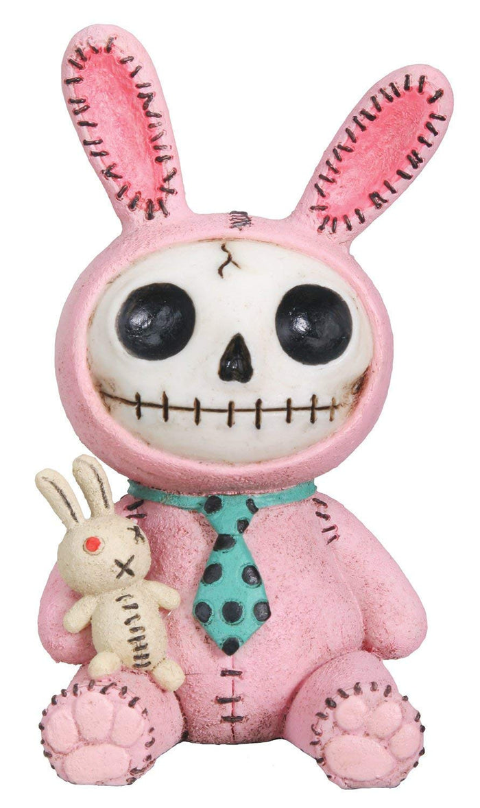 Pacific Trading SUMMIT COLLECTION Furrybones Pink Bun Bun Signature Skeleton in Bunny Costume with Bunny Doll