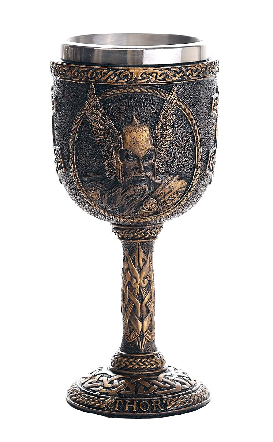 Pacific Trading Giftware Norse Mythology Thor God of Thunder Wine Goblet Chalice Cup 7oz