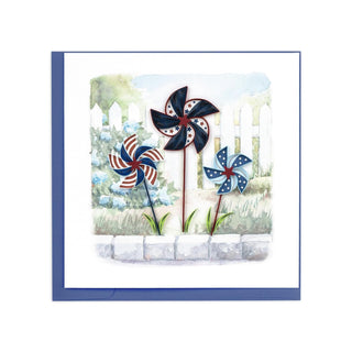 Quilling Card Greeting Card, 6 in. x 6 in., patriotic red, white, and blue
