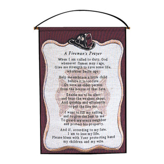 Manual a Fireman's Prayer Woven Wall Hanging 17 X 25-Inch