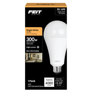 Feit Electric Light Bulb, 300W, 3000k Bright White