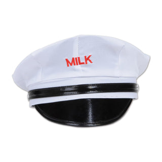 Beistle 60959 Milkman Hat, White/Black/Red (one size)