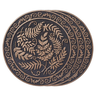 Home Furnishings By Larry Traverso Raw Materials, 13 inches, Fern Medallion, Bla