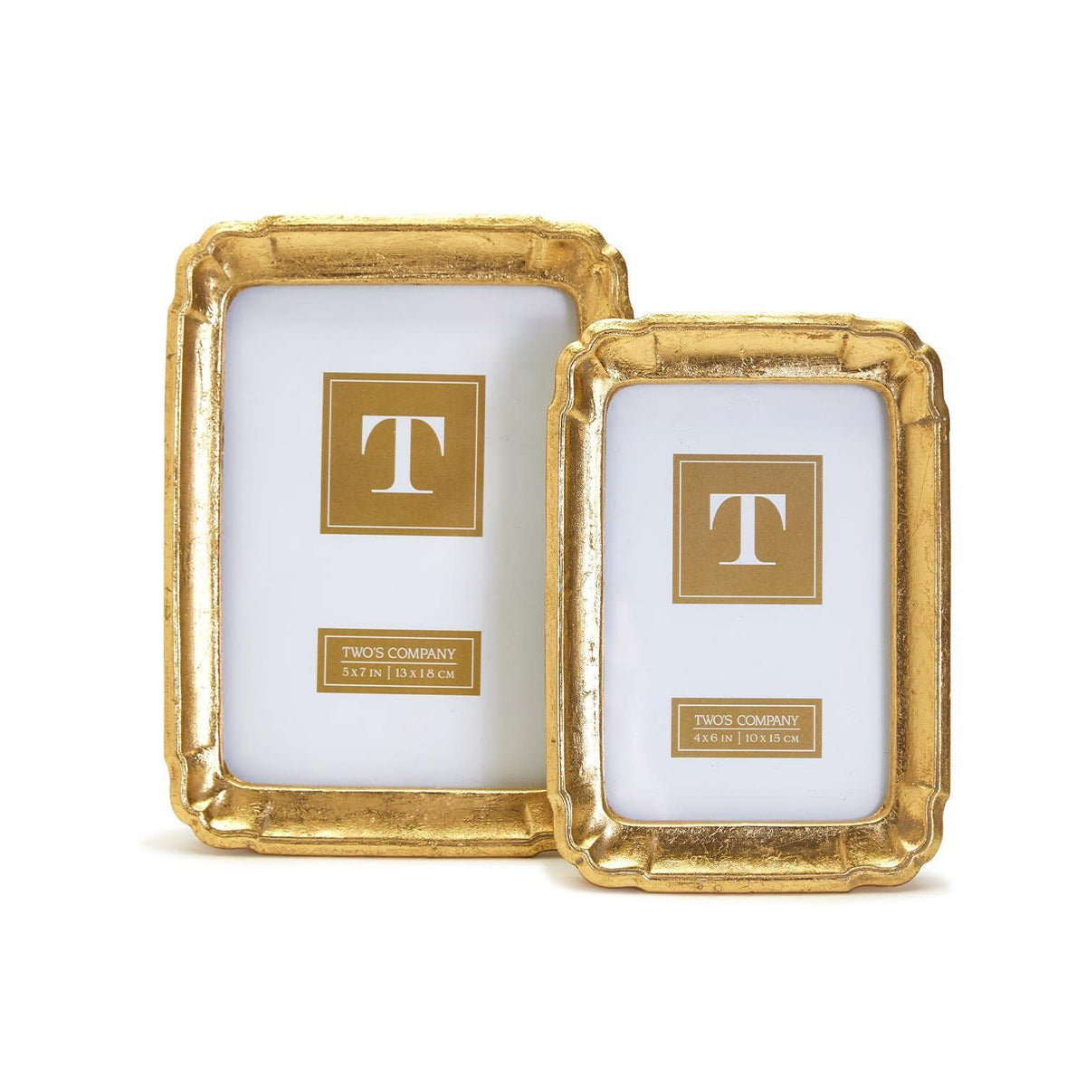 Two's Company Picture Frame, 5.25 x 7.25", Gold