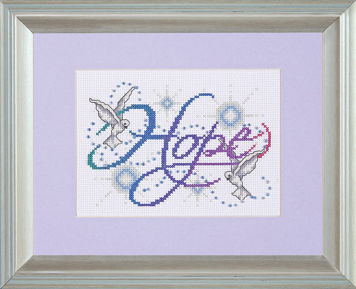 Design Works Crafts Tobin DW9796 14 Count Hope Counted Cross Stitch Kit, 5 by 7-Inch