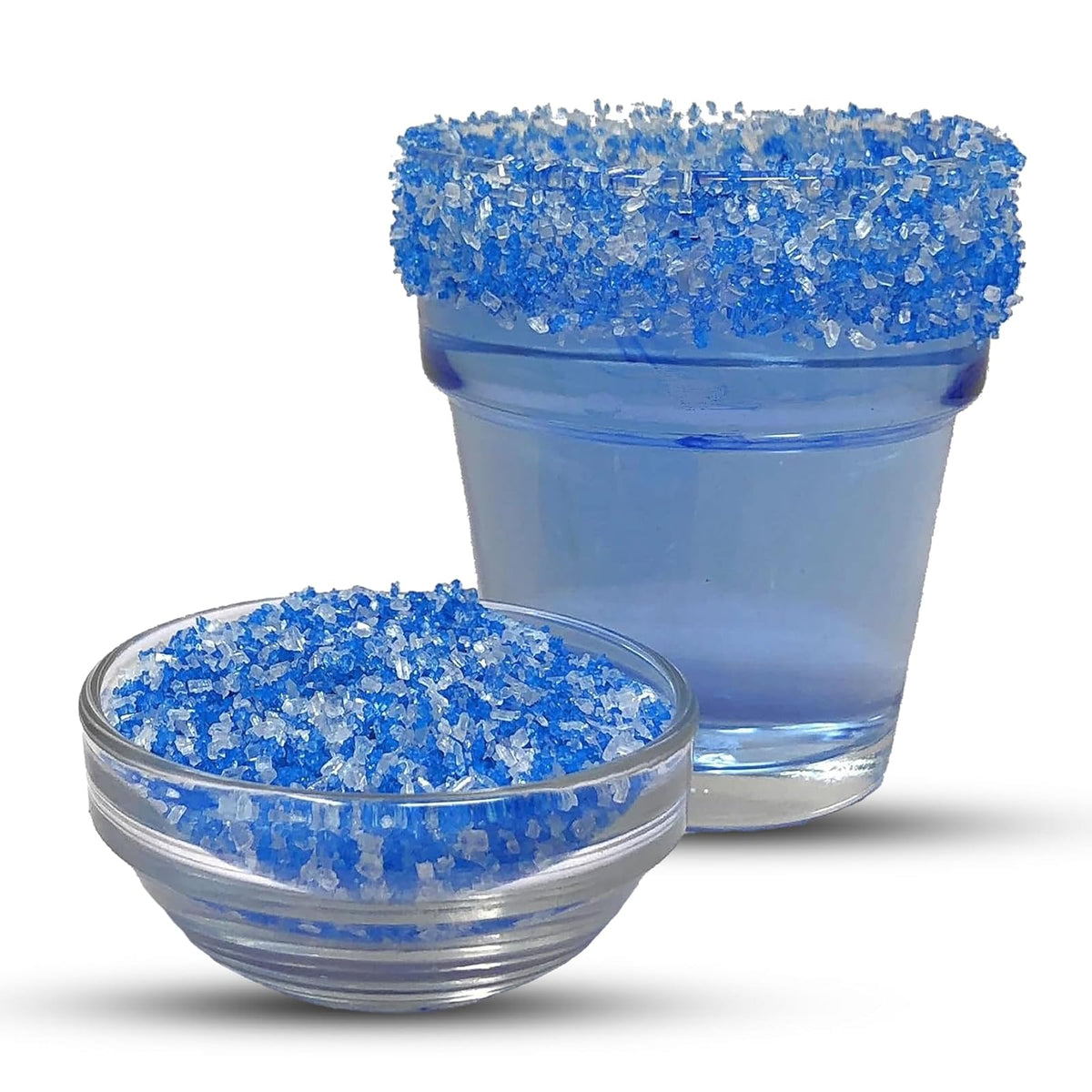 Ultimate Baker Snowy River Blue Dream Cocktail Sugar - Kosher All Natural White and Blue Cocktail Rimmer and Coffee Rimmer (Blue Dream, 8oz Bag)