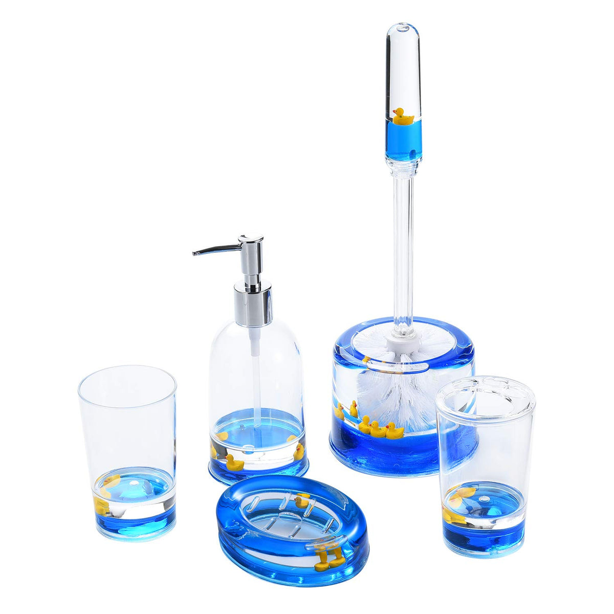 Locco Decor Bathroom Container Set, 5-piece, Duck
