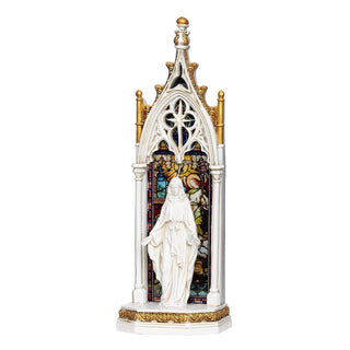 Joseph's Studio by Roman - Our Lady of Grace Arch Window LED Figure, Renaissance Collection, 11.75" H, Resin and Stone, Religious Gift, Decoration, Battery Operated