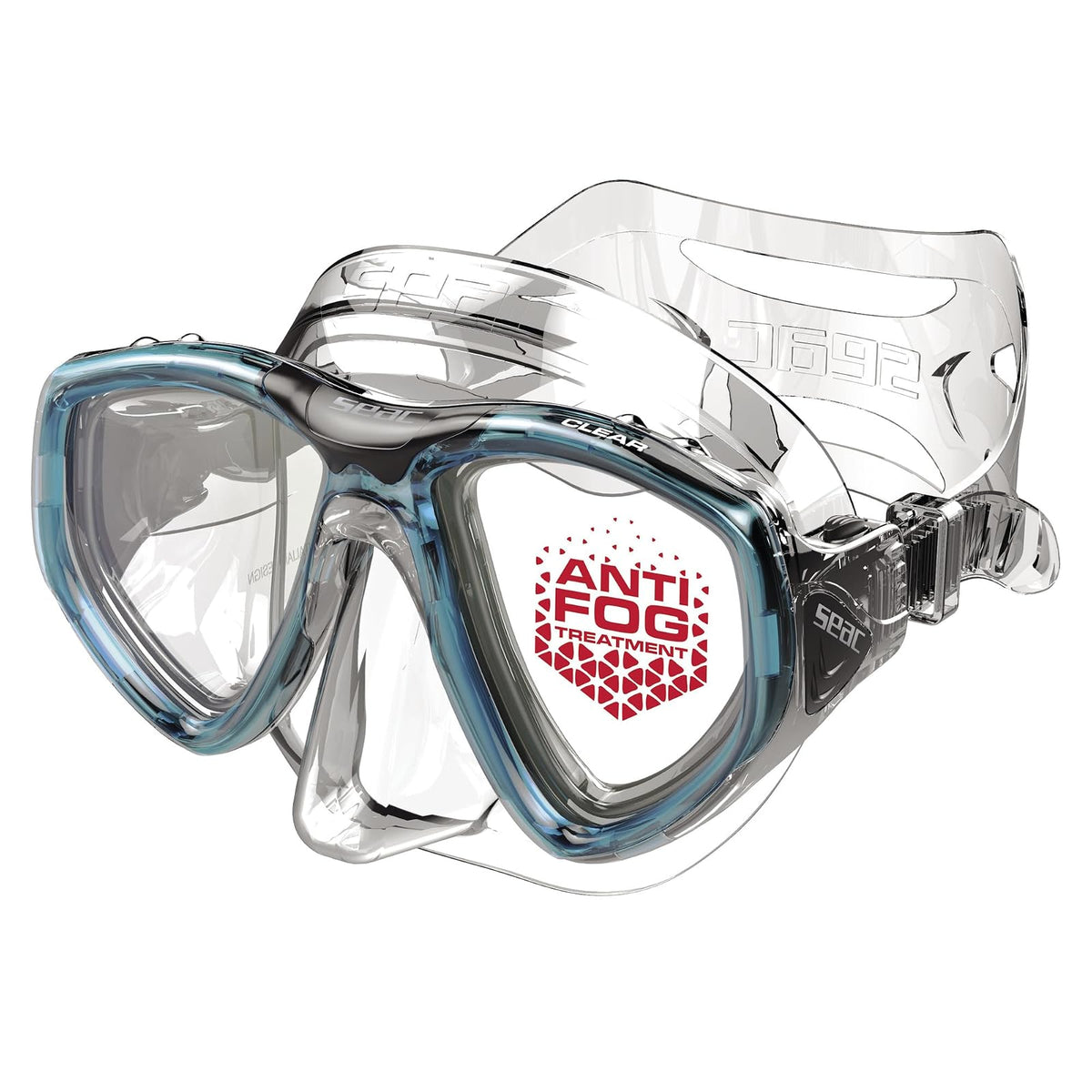 SEAC Dive Mask, One Size, Aquamarine