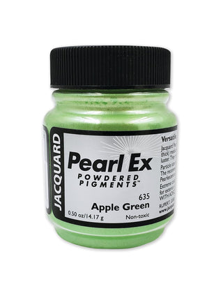 Pearl-Ex Pigment by Jacquard, Creates Metallic or Pearlescent Effect.5 Ounce Jar, Apple Green