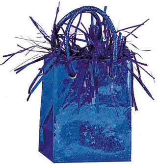 Unique Industries Gift Bag Shaped Royal Blue Balloon Weight