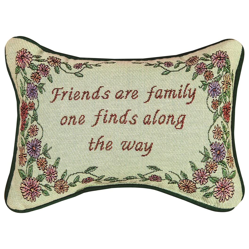 Manual 12.5 x 8.5-Inch Decorative Throw Pillow, Friends Are Family