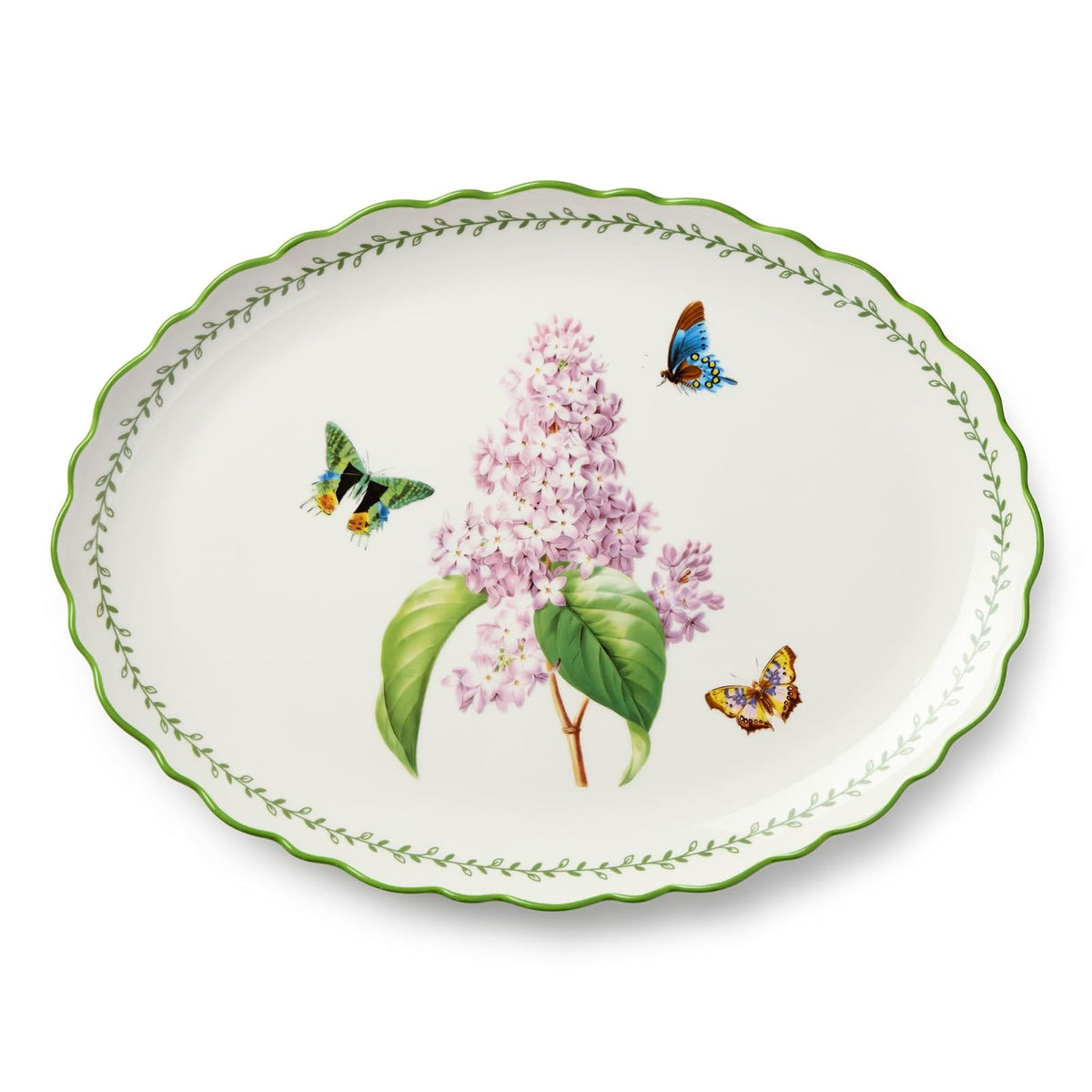 Certified International Dishware Plate, 16 x 12 inches, Purple, White