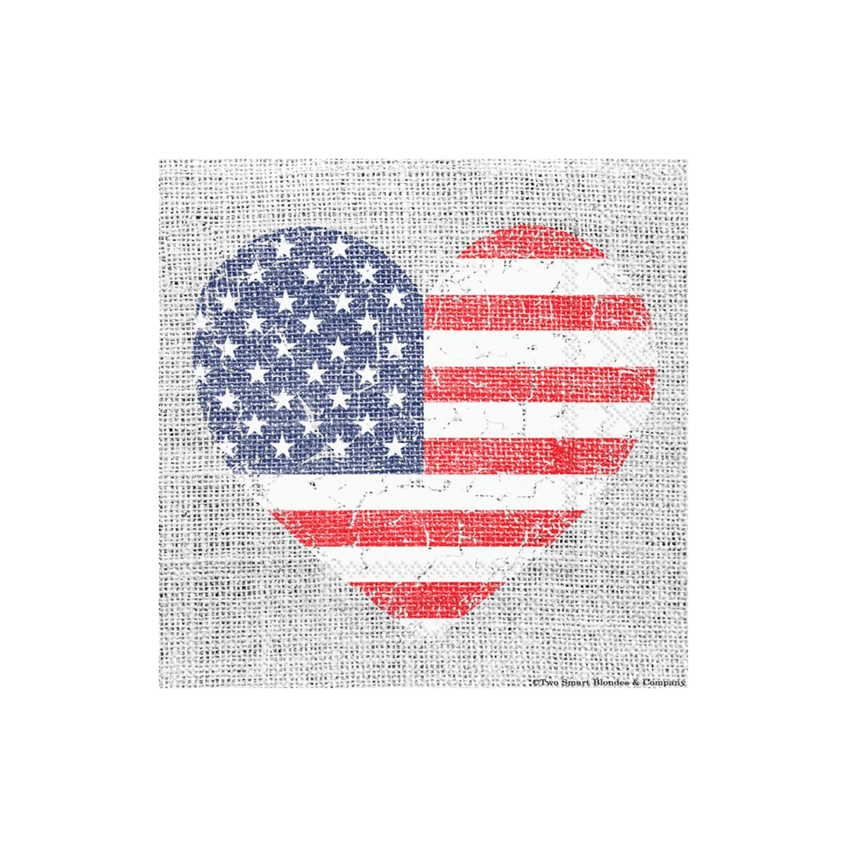 Boston International Disposable Napkin, 5" x 5", Patriotic Love