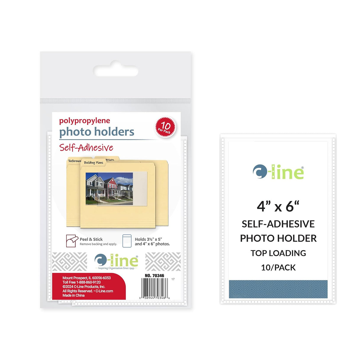 C-Line Card Document Sleeve, 4 3/8" x 6.5", Clear