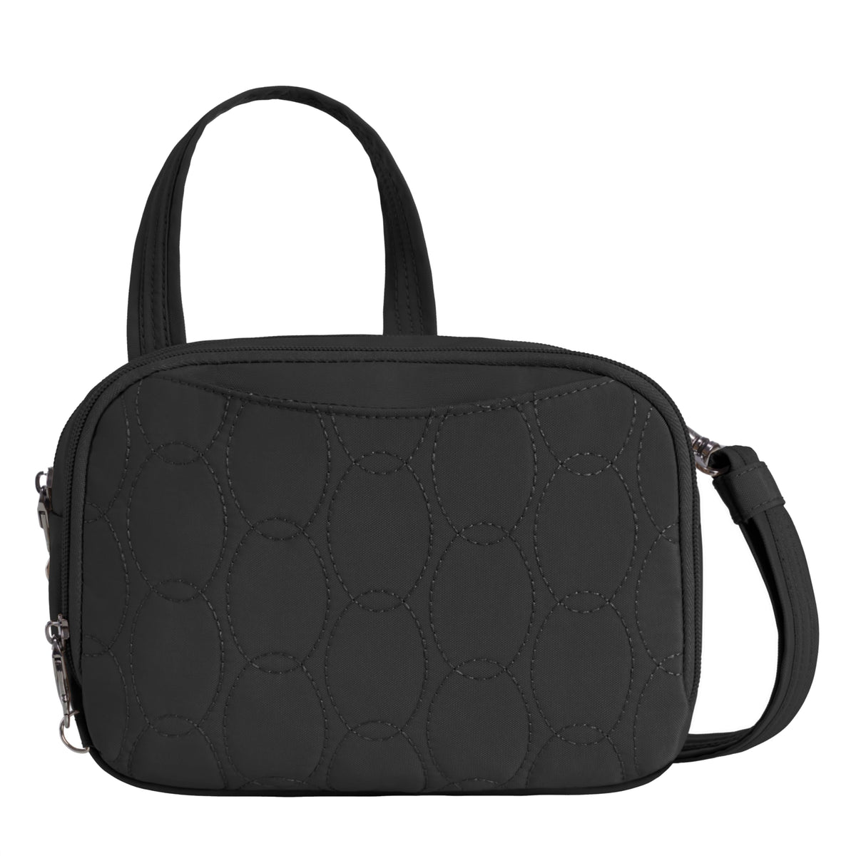 Travelon Handbag, 9”W X 6.25”H X 2.75”D, Black