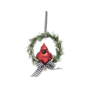GALLERIE II Hanging Ornament, 4.25 x 4, Cherry Red and Forest Green